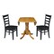 International Concepts 42 in. Dual Drop Leaf Table with 2 Ladder Back Dining Chairs - 3 Piece Dining Set K04-42DP-C46-617P - alternate 3